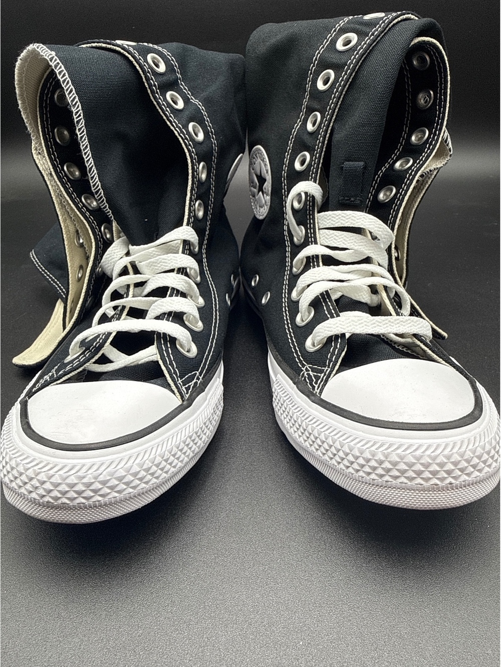 Converse CTAS X Hi Black Canvas High-Top Sneakers Size 8 W